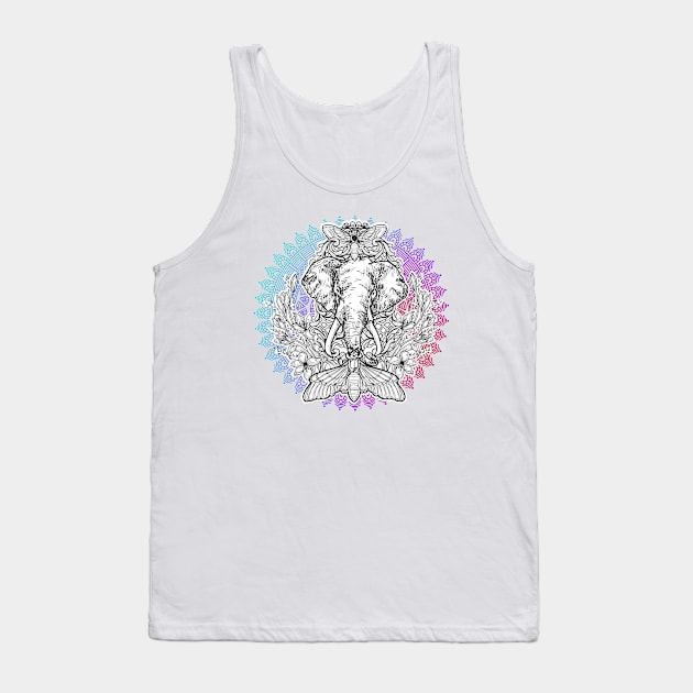 Artsy Elephant Tank Top by JabsCreative